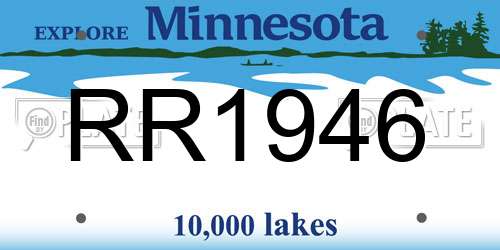 RR1946 Minnesota License Plate
