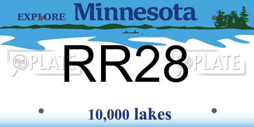 RR28 Minnesota License Plate