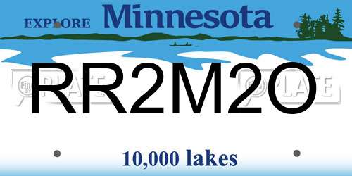 RR2M2O Minnesota License Plate
