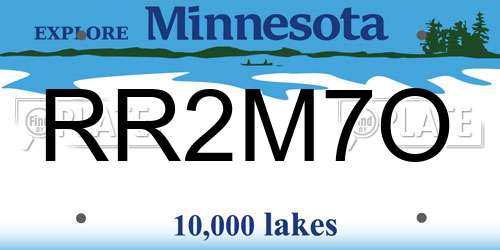 RR2M7O Minnesota License Plate