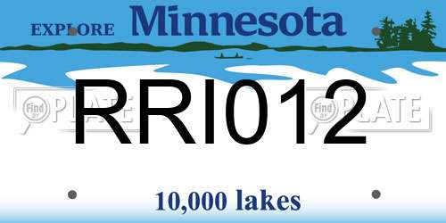 RRI012 Minnesota License Plate