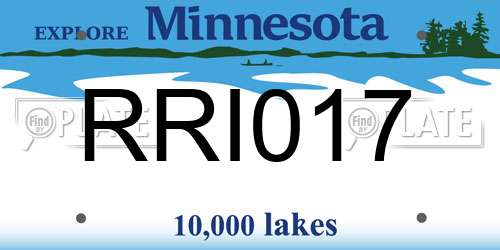 RRI017 Minnesota License Plate