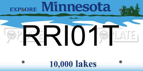 RRI01T Minnesota License Plate