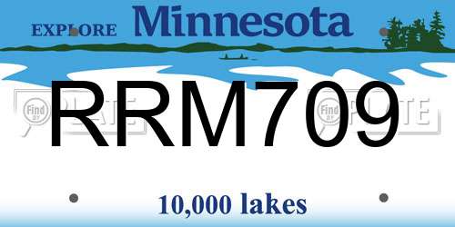 RRM709 Minnesota License Plate