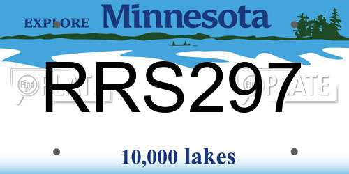 RRS297 Minnesota License Plate