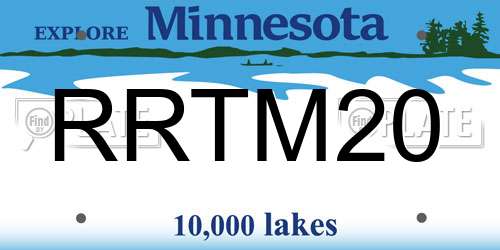 RRTM20 Minnesota License Plate
