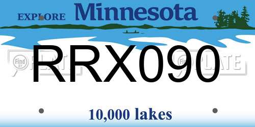 RRX090 Minnesota License Plate