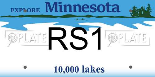 RS1 Minnesota License Plate