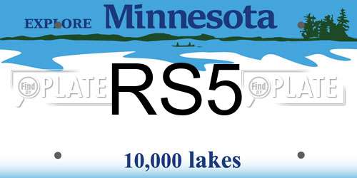RS5 Minnesota License Plate