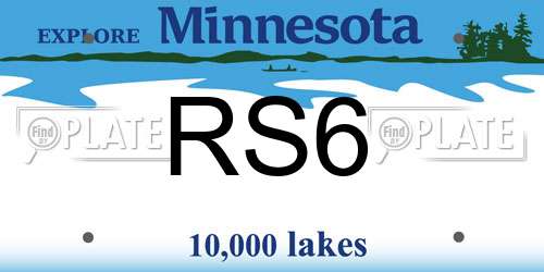 RS6 Minnesota License Plate