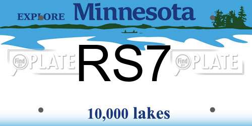 RS7 Minnesota License Plate