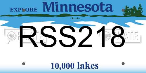 RSS218 Minnesota License Plate