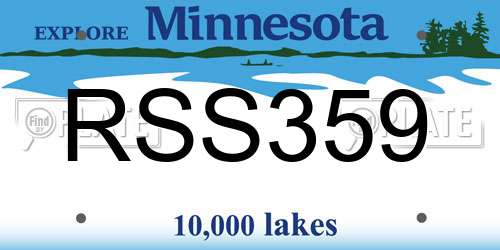 RSS359 Minnesota License Plate