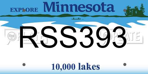 RSS393 Minnesota License Plate