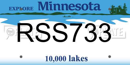 RSS733 Minnesota License Plate