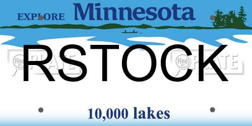 RSTOCK Minnesota License Plate