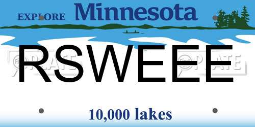 RSWEEE Minnesota License Plate