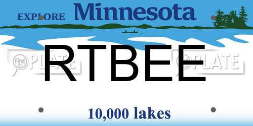RTBEE Minnesota License Plate