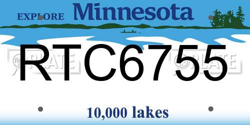 RTC6755 Minnesota License Plate