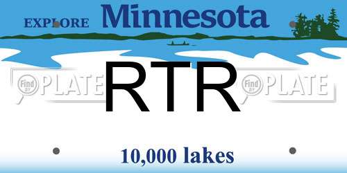 RTR Minnesota License Plate