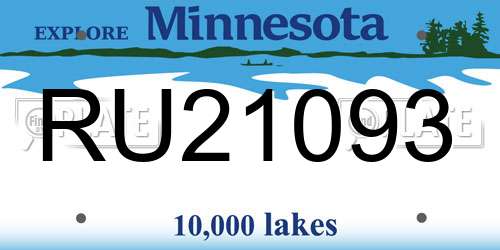 RU21093 Minnesota License Plate