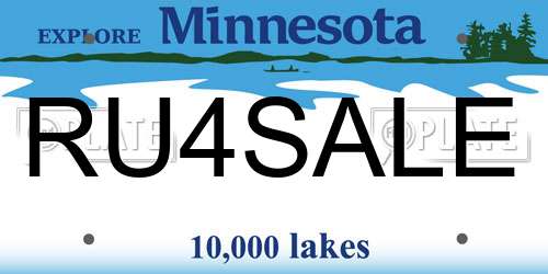 RU4SALE Minnesota License Plate