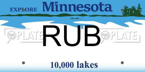 RUB Minnesota License Plate