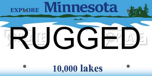 RUGGED Minnesota License Plate