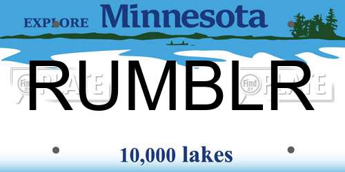 RUMBLR Minnesota License Plate