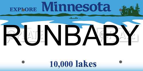 RUNBABY Minnesota License Plate