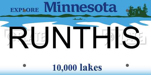 RUNTHIS Minnesota License Plate