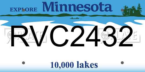 RVC2432 Minnesota License Plate
