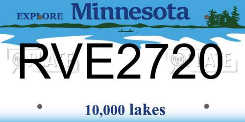 RVE2720 Minnesota License Plate