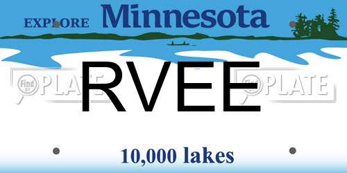 RVEE Minnesota License Plate