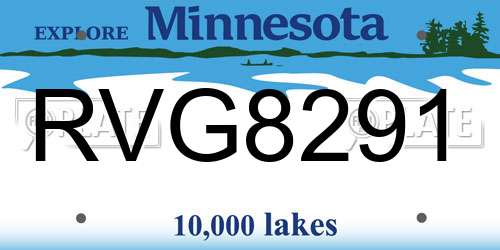RVG8291 Minnesota License Plate