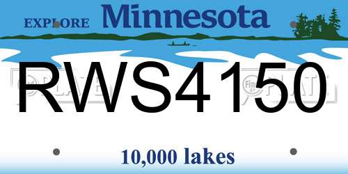 RWS4150 Minnesota License Plate