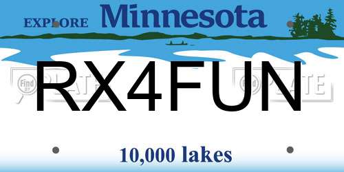RX4FUN Minnesota License Plate