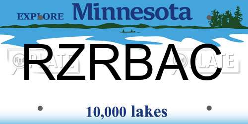RZRBAC Minnesota License Plate