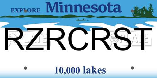 RZRCRST Minnesota License Plate