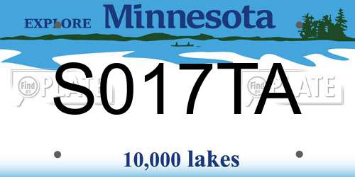 S017TA Minnesota License Plate