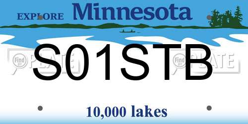 S01STB Minnesota License Plate