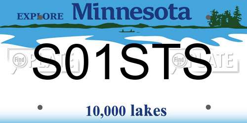 S01STS Minnesota License Plate