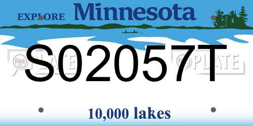 S02057T Minnesota License Plate