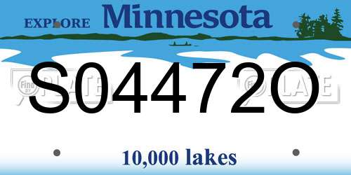 S04472O Minnesota License Plate