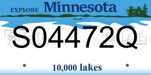 S04472Q Minnesota License Plate
