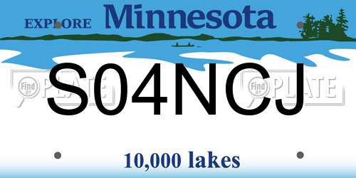S04NCJ Minnesota License Plate