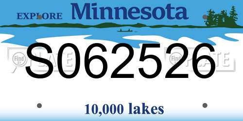 S062526 Minnesota License Plate