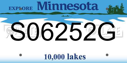 S06252G Minnesota License Plate