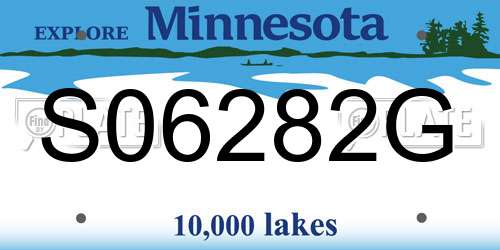 S06282G Minnesota License Plate