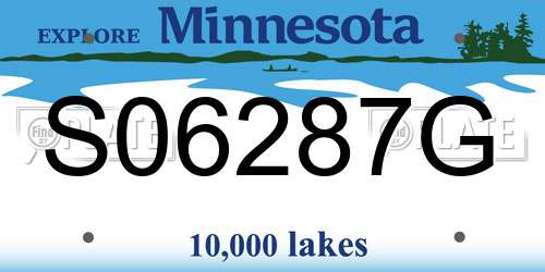S06287G Minnesota License Plate